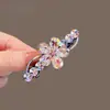 Accesorios para el Cabello Coreanos Pinza de Resorte Flor de Pedrería Pasador Pinza para Flequillo Pinza para Cola de Caballo Pinza Versátil para la Parte Trasera de la Cabeza