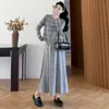 Novo Vestido de Maternidade Outono/Inverno 2026 Estilo Casual Francês Design Simples Conjunto de Vestido de Maternidade Duas Peças