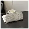 Nuevo 2025 Moderno y Versátil Patrón de Serpiente Cartera Larga Bolso de Mano de Gran Capacidad Ranuras Múltiples para Tarjetas Billetera para Monedas
