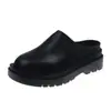 Zapatillas de exterior de moda, nuevas mules de moda versátiles de punta cerrada para mujer, temporada primavera-verano 2026, zapatos de plataforma de suela gruesa