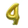 Globos de Foil Número Pequeño Versión Americana 16 pulgadas Globos de Número Delgados Decoración para Fiesta de Cumpleaños Infantil Globos de Número