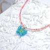 Collar de Cuentas de Colores Mariposa Infantil Cadena para Clavícula Amor Flor Roja de Dibujos Animados Linda Joyería Chica Dopamina