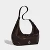 Bolso de Mano de Alta Gama 2025 Otoño e Invierno Nuevo Informal Cruzado para Viajero Bolso de Hombro de Media Luna Bolso de Axila de Moda para Viajero