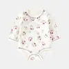 Mameluco para Bebé Infantil Primavera Otoño Mameluco Triangular para Bebé Mono de Manga Larga Estampado de Algodón Puro Traje de Gateo Sin Costuras para Recién Nacido