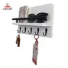En stock, venta al por mayor de fábrica, estante para llaves de madera maciza, estante de almacenamiento de pared montado en la pared, estante de almacenamiento de llaves de entrada, estante de madera para llaves
