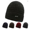 Sombrero para Hombre Estilo Coreano Otoño e Invierno Forrado de Lana Grueso Sombrero de Lana para Hombre Invierno Cálido Sombrero de Punto Pulóver para Mediana Edad y Ancianos