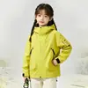 Jaqueta infantil para atividades ao ar livre outono e inverno roupa pai e filho nova roupa infantil meninos meninas roupas alunos do ensino fundamental jaqueta com forro de fleece crianças mais velhas