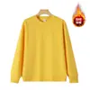 Nova Blusa de Moletom de Lã Outono e Inverno para Homens, Gola Redonda, Casual, Solta, Manga Longa, Camada Base, Bordado de Logo Personalizável para Homens e Mulheres