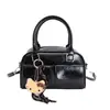 Versión Coreana Bolso Boston de Mano Retro de Nicho para Mujer 2025 Invierno Nuevo de Moda Color Bloqueado Bolso de Hombro Único Cruzado