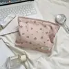 5792 Bolsa de Maquiagem Floral Pastoral, Clutch com Estampa Artística, Bolsa de Higiene Pessoal, Bolsa de Armazenamento Portátil, Necessaire para Loção e Maquiagem
