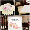 Cartões de Papel Espessos em Formato de Lente para Pintura Chinesa Tradicional e Caligrafia, Cartões Macios em Branco, Superfícies de Leque Redondas em Formato de Lente, Papel para Pinceladas Finas e Obras de Arte Finalizadas