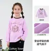 [100% Algodão] Cotton Hall Roupas Infantis Camiseta de Menina Manga Longa Puro Algodão Primavera e Outono Novo Estilo Classe A Camada Base Antibacteriana