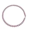 Juego de Collar y Pulsera de Perlas Moradas Claras para Mamá, Perlas de Imitación Redondas de Alto Brillo, Regalo del Día de las Madres, Cadena de Cuello Elegante