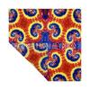 Pañuelo cuadrado de algodón estampado tie-dye en espiral de estilo étnico colorido de 55 * 55 cm, pañuelo para la cabeza hip hop europeo y americano