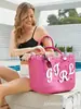 Bolso de Playa Accesorios de Letras Bolsa Perforada Transfronteriza Letras y Números de Letras PVC Letras 3D A-Z y Números 1-9 Blanco y Negro
