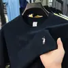 Camiseta de Manga Corta para Hombre con Logo de Pony, Modelo Nuevo 2026, Versátil Casual de Verano, Cuello Redondo