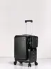 Maleta multiusos transfronteriza tapa de apertura lateral caja con barra de tiro bolsa pequeña de maquillaje desmontable marco de aluminio maleta de viaje de gran capacidad