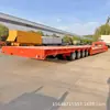 O Fabricante Original Fornece Semirreboques de Plataforma Baixa com 4 Eixos, Reboques de Plataforma Baixa Destacáveis e Semirreboques