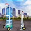 Carrinho Portátil para Barril de Água para Objetos Pesados, Carrinho de Mão para Galão Grande de Água Mineral Doméstica, Carrinho Conveniente Puxado à Mão