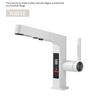 Torneira de Bacia Refinada de Cobre com Display Digital para Lavatório, Retrátil, Ajustável em Múltiplas Marchas, Quente e Fria, Meijia Banheiro N39