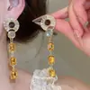 Pendientes de botón cuadrados geométricos de plata vintage usados con incrustaciones de diamantes pendientes de estilo de corte retro pendientes de diseño de nicho