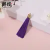 Colgante de borla con tapa redonda pesada, colgante de marcapáginas de poliéster, accesorios de moda nuevos para ropa DIY, venta al por mayor del fabricante