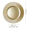 Plato redondo dorado estilo occidental plato redondo para el hogar plato redondo creativo plato de hotel estilo occidental plato plano