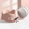 Almofada de viagem em formato de U de espuma de memória, travesseiro de pescoço, travesseiro de avião, travesseiro cervical, suporte de pescoço portátil, apoio de pescoço, travesseiro em formato de U