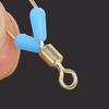 Horquilla de silicona gancho de tres púas clip de alambre conector de ocho anillos accesorios de equipo de pesca clip rápido para línea secundaria