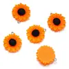 Colgante de Resina de Girasol de 20-32 mm Colgante de Girasol Pendientes DIY Hebilla de Collar Accesorios de Joyería Venta al por Mayor