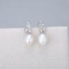 Aretes de botón de mariposa de diseño de plata esterlina S925 estilo coreano para mujer, personalidad versátil, aretes de perlas de diamantes, accesorios de soporte vacío DIY