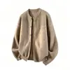 Nuevos suéteres de punto para otoño e invierno para hombres y parejas, estilo old money, chaqueta cárdigan de cuello redondo, simple y moderna, venta al por mayor de fábrica transfronteriza