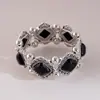 Pulseira Irregular Quadrada Preta Cravejada com Diamantes, Estilo Minimalista Transfronteiriço Europeu e Americano, Pulseira de Pulso Fashion de Luxo Leve, Joia Ousada e Estilosa