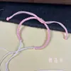 Producto Semi-Terminado de Cuerda de Mano Estilo Xizang Trenzada de Cuatro Hilos DIY Se Puede Ensartar con Cuentas de Transferencia Etiqueta de Mano Pulsera de Hilo de Algodón Estilo Chino