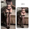 Medias Altas de Rodilla a Muslo Qianai con Tira Cruzada, Medias Largas de Estilo Liguero con Patrón de Diamantes Integrado, Medias Sexy Brillantes A288
