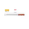 Cuchillo de pan de 10 pulgadas con mango de caoba de acero inoxidable, cuchillo para tostar dentado, dientes gruesos, dientes finos, cuchillo plano para pastel