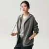 Otoño 2026 Nuevo Estilo Casual Suéter de Cachemira con Capucha y Cremallera para Mujer Cardigan Cálido Holgado de Manga Larga
