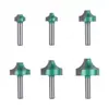 Faca de Escultura Aberta com 8 Cabos, Broca de Roteamento Arcada de Fundo Plano com Ângulo R Duplo, Fresadora Especializada para Marcenaria