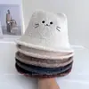 Nuevo Sombrero de Pescador de Moda con Borde Enrollado y Orejas de Gato Lindas para Mujer, Versátil, Casual, Cálido, a Prueba de Frío, Sombrero de Cubo de Moda