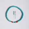 Pulsera Simple Fina de Magnesita Turquesa con Cuentas de Arena Dorada Púrpura Koi Landing Pulsera de Buena Suerte para Mujer Regalo