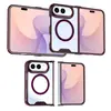 Adequado para iPhone 18 Duo: capa de celular magnética dobrável de acrílico transparente, capa protetora dois em um Apple 18D