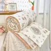 Manta de Verano de Gasa de Doble Capa para Maternidad e Infancia Clase A Manta de Verano de Dibujos Animados Manta Fina Individual/Doble para Dormitorio Manta de Aire Acondicionado Manta de Regalo Venta al por Mayor