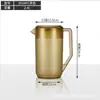 Botella de agua fría de plástico PP para PC de gran capacidad, comercial, restaurante, hotel, puestos de té de leche, resistente a altas temperaturas, botella de agua para jugos con tapa