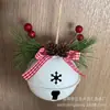 8cm Arte em Ferro Estrela Cinco Pontas Pinha Fruta Vermelha Laço Árvore de Natal Ornamento de Feriado para Casa Sino de Natal Decoração Ornamento Pendurado