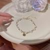 Pulsera de pareja de perlas de cristal de lujo ligero de alta gama, nicho para mujer, exquisita, nueva tendencia 2025, pulsera brazalete para mejores amigas