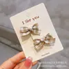 Pasador Informal Infantil Mini Lazo a Cuadros Clip para Flequillo de Niña 3.5cm Clip de Tela Venta al por Mayor