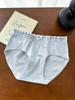 Ropa interior de algodón puro Antibacteriana Dulce para Mujer 10A, Tiro Extendido de 16 cm, Amigable con la Piel, Ajustada a la Cadera, Bragas Triangulares para Niñas