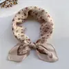 Estrellas Flor de Cuatro Pétalos Mar Cuadrado Mujeres Algodón y Lino 58x 58 Transpirable Cinta para la Cabeza Atar Primavera y Otoño Bufanda Japonesa Suave