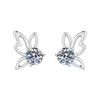 Nuevos Pendientes de Mariposa de Plata de Ley S925 con Moissanita 2026, Lujo Accesible y Pendientes de Alto Gama Estilo Coreano para Mujer, Joyería de Oreja de Moda