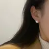 Pendientes de Plata S925 con Perlas Shijia para el Trabajo, Uso Diario, Versátiles, de Alta Gama, Exquisitos, Simples, Pendientes de Lujo Ligero, Joyería, Accesorios para Orejas